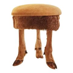 Unusual Midcentury Deer Stool, France, 1960s 12