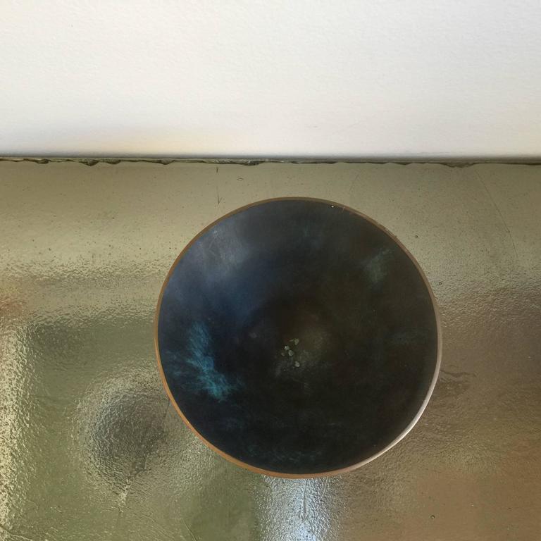 Mid-20th Century Patinated Bronze Vide Poche vessel by Monique Gerber, France, 1960s For Sale