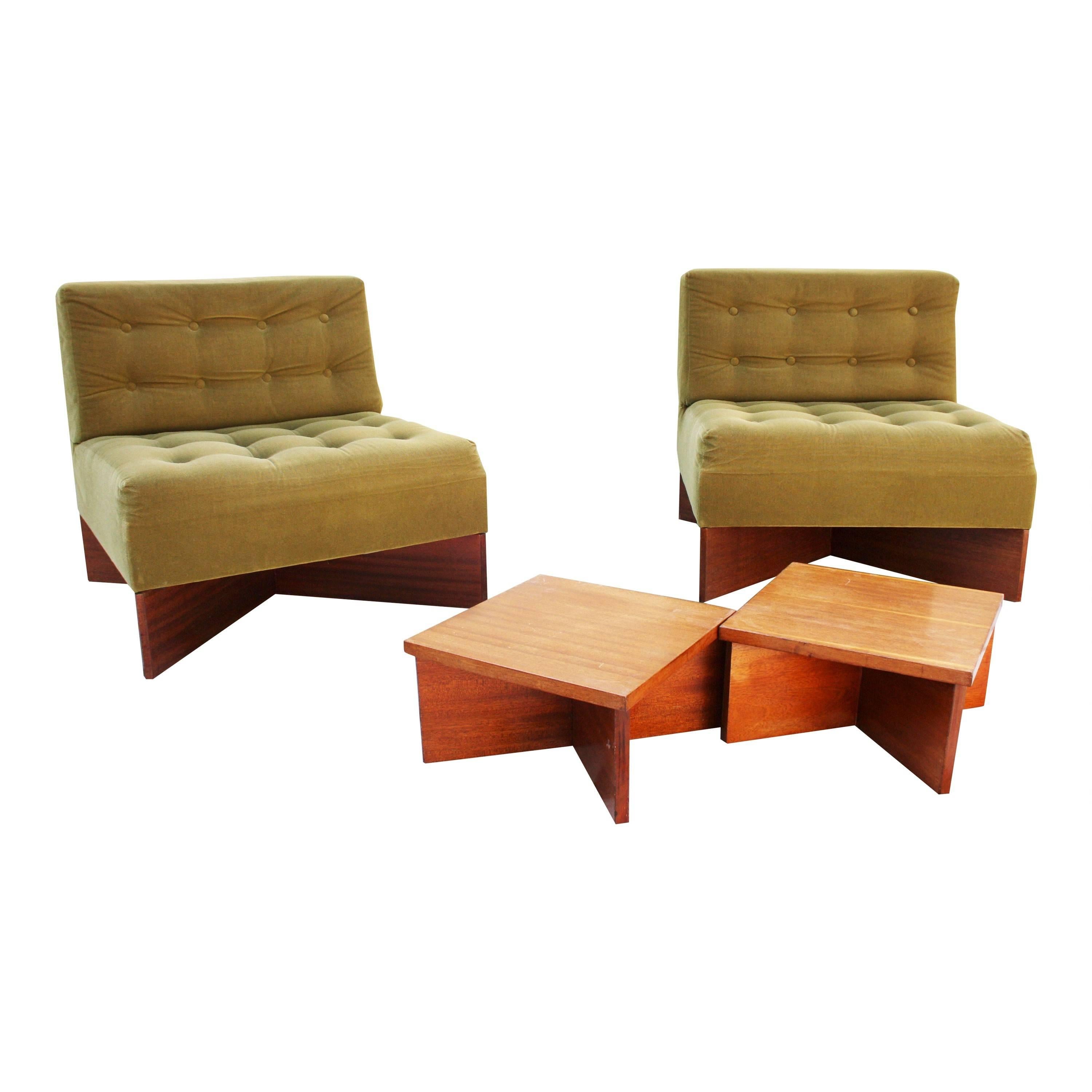 Pair of Capitole Chairs and Matching Tables by Pierre Guariche, France, 1950s 3