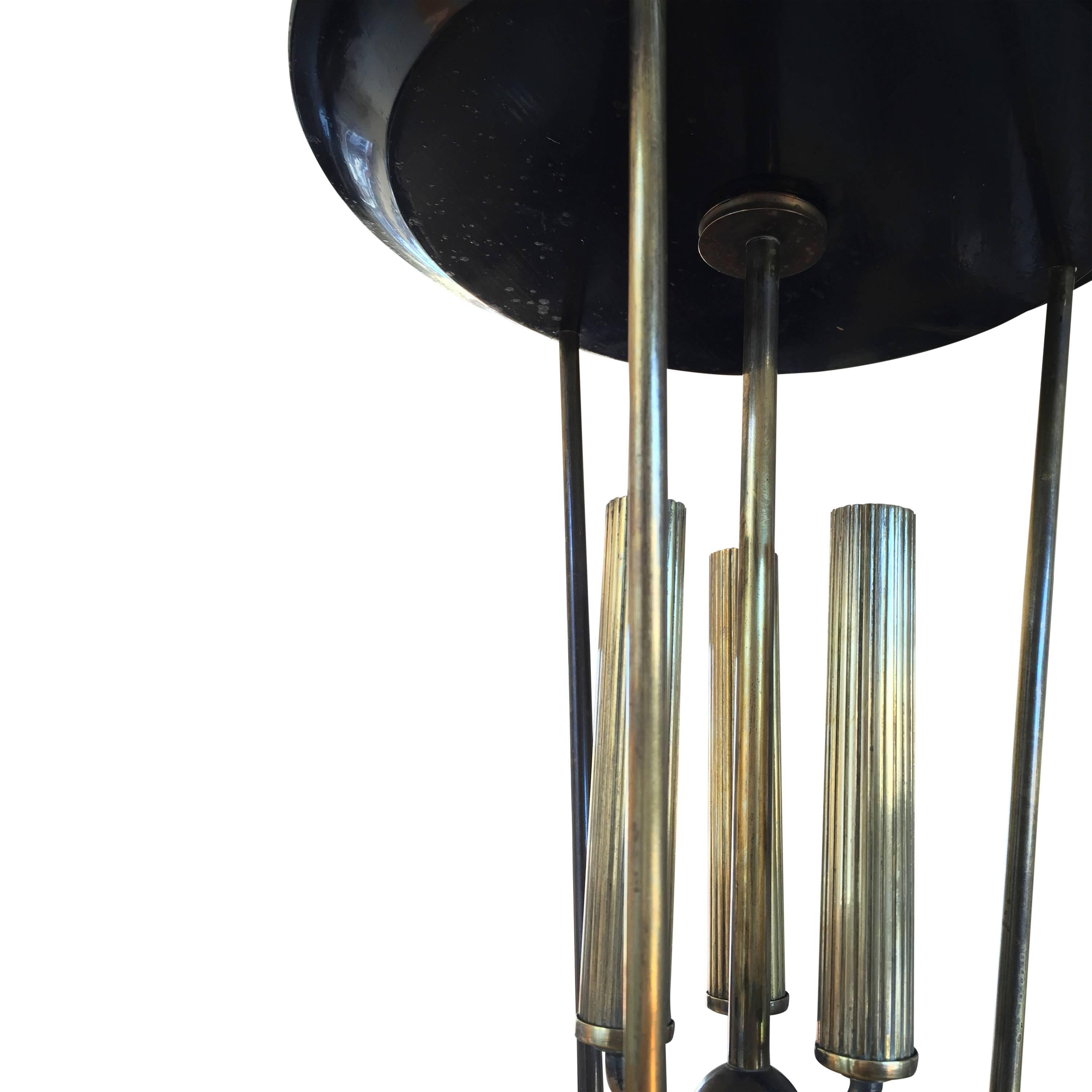 Rare Modernist Chandelier by Arlus, France, 1950s In Good Condition In New York, NY