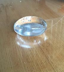 Unique Signed Solid Crystal "Sulfure" Paperweight by Daum, France, 1950s