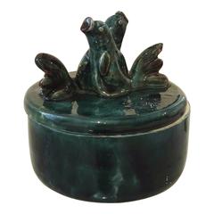 Rare Signed Ceramic Container by Robert Meynard, France, 1960s