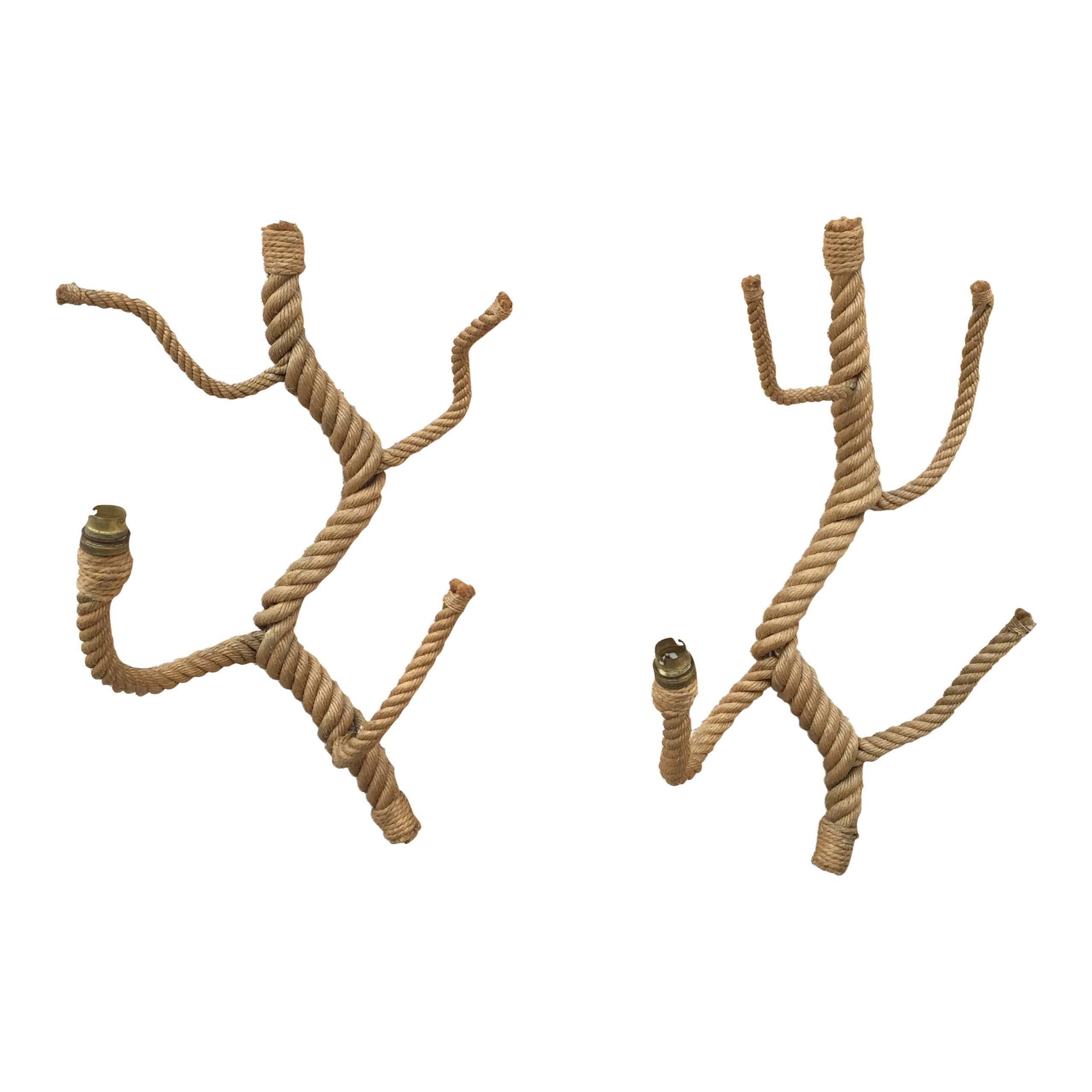 Rare Pair of Oversized Branch Shaped Sconces by Audoux Minet, France, 1960s 1
