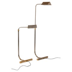 Roger Nathan Adjustable Nickel Plated Reading Lamps - France 1970's