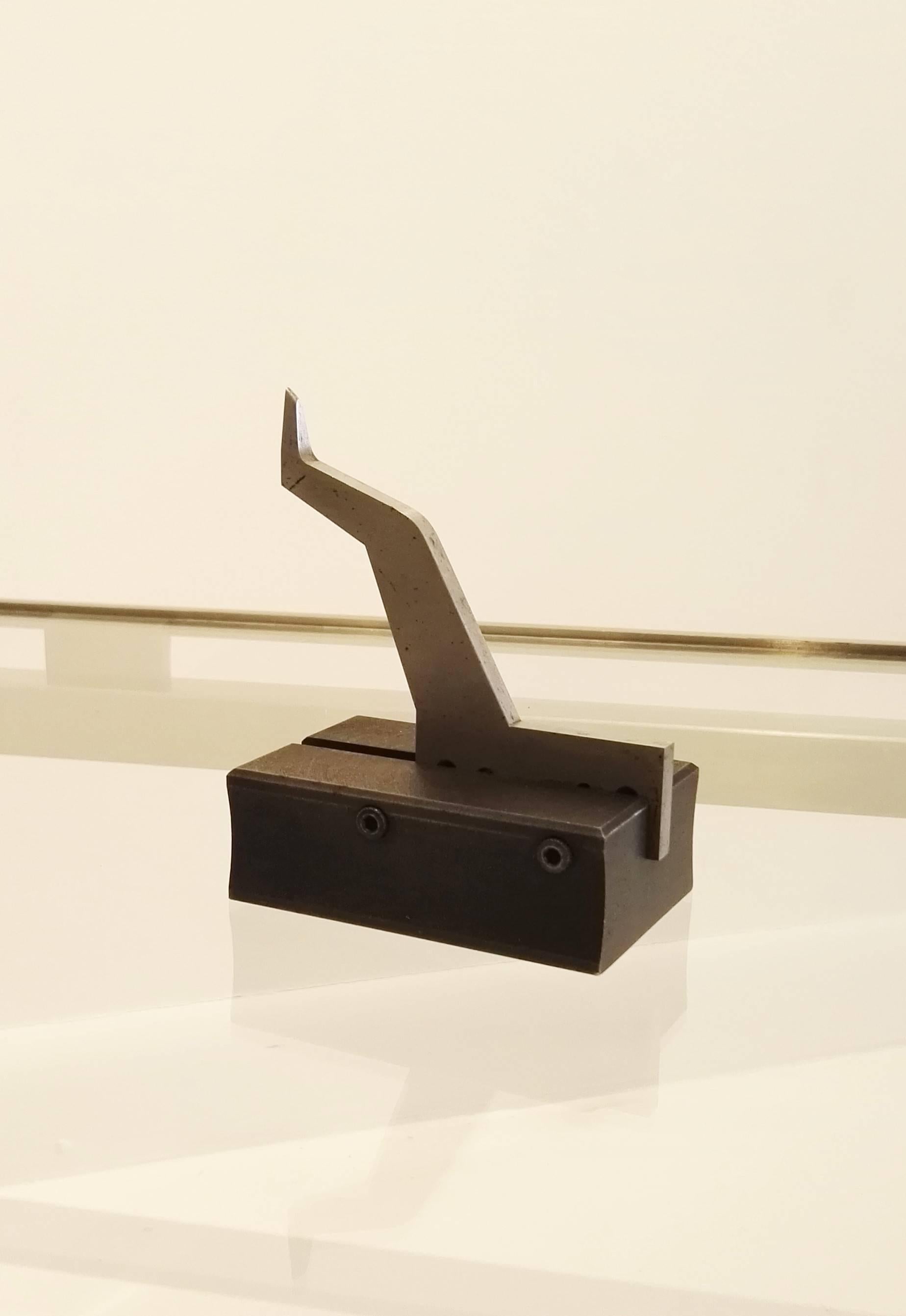One of a Kind Solid Steel Modernist Petite Sculpture, France, 1970s In Good Condition In New York, NY