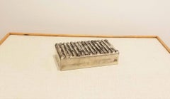Petite Silver Plated Faux Bamboo Container by Bagues, France, 1960s