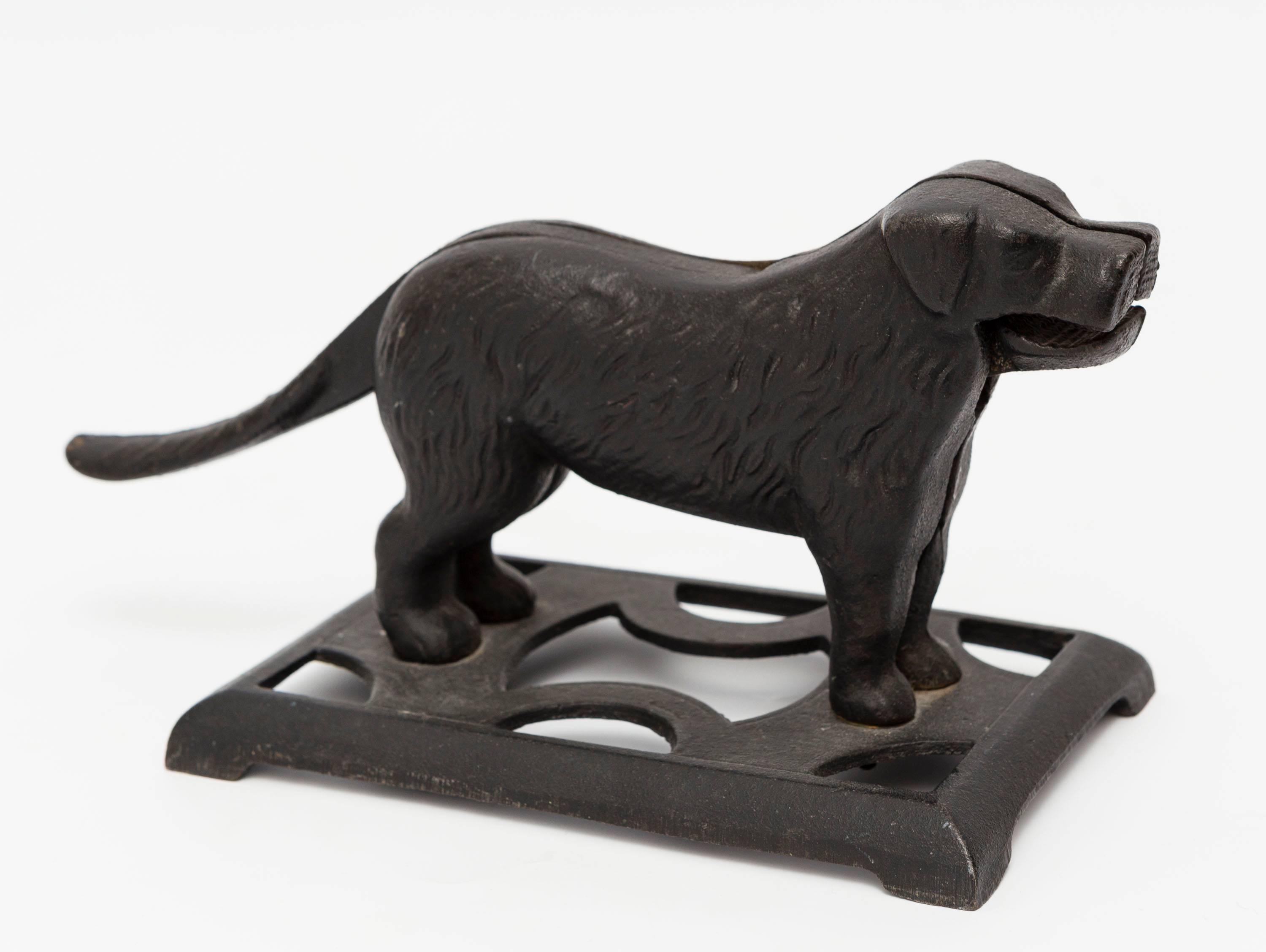 Vintage cast iron dog nutcracker. Great as a Christmas gift with a bowl of walnuts.