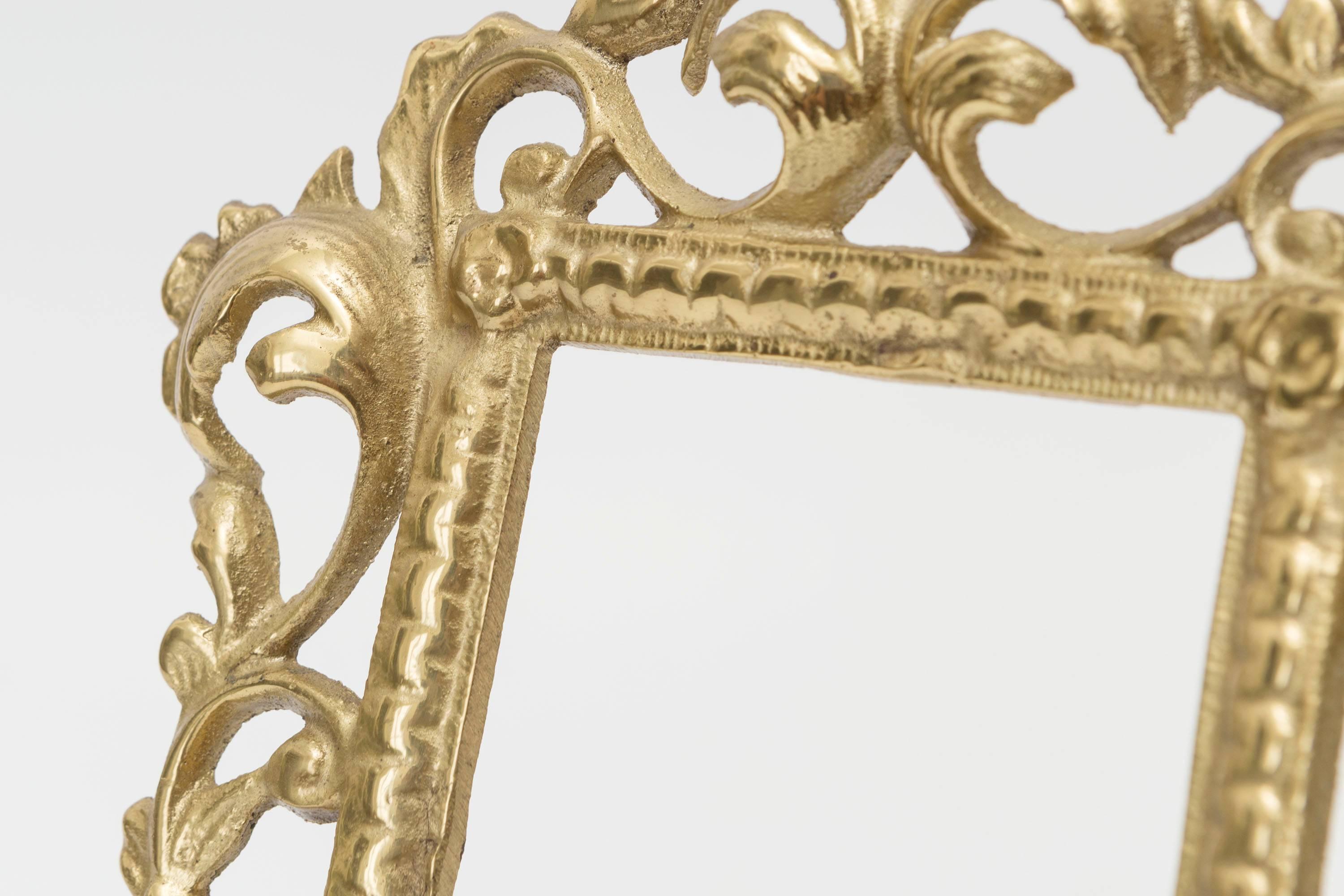 19th Century Decorative Brass Picture Frame