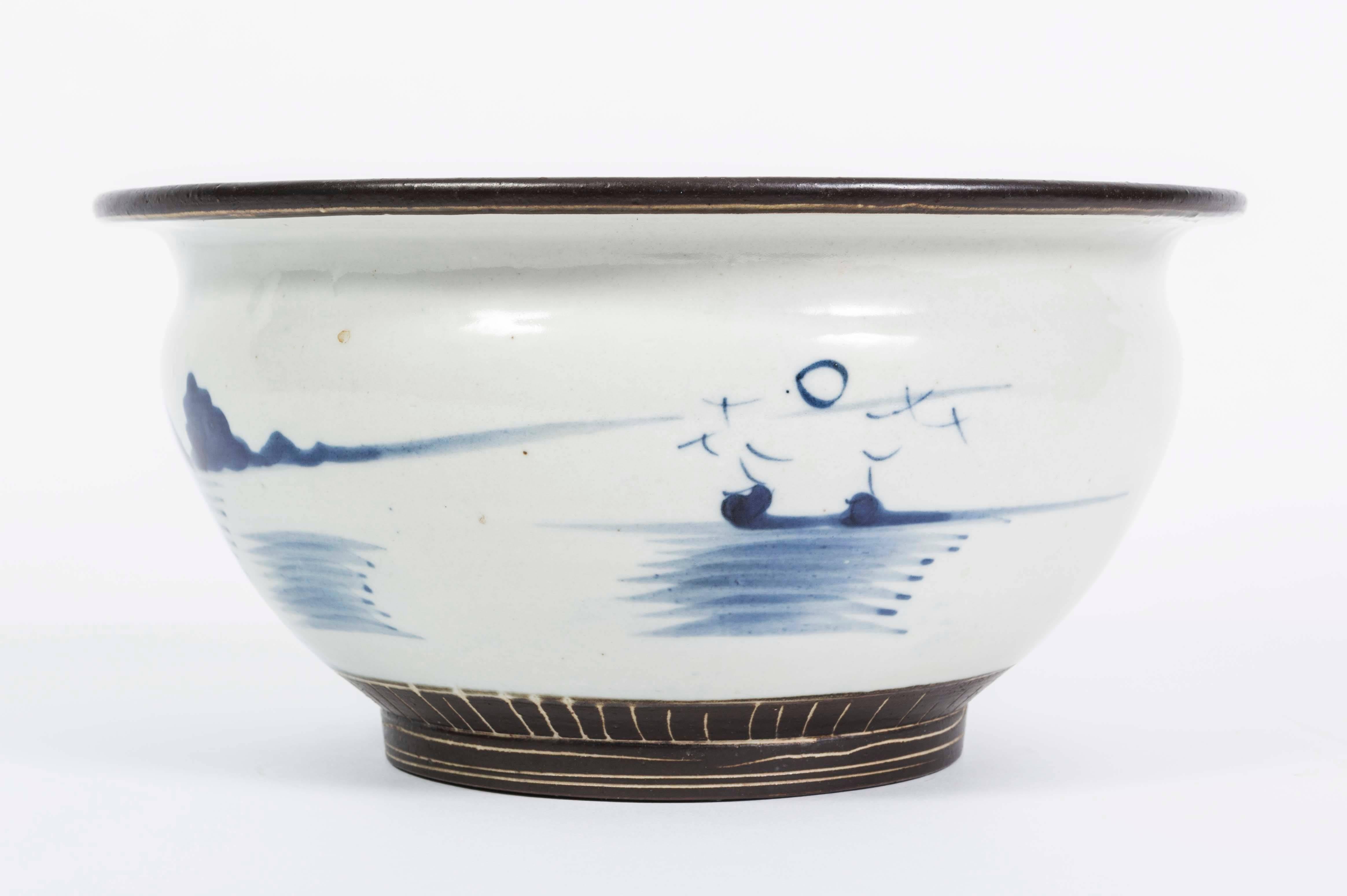 20th Century Blue and White Chinese Bowl 1