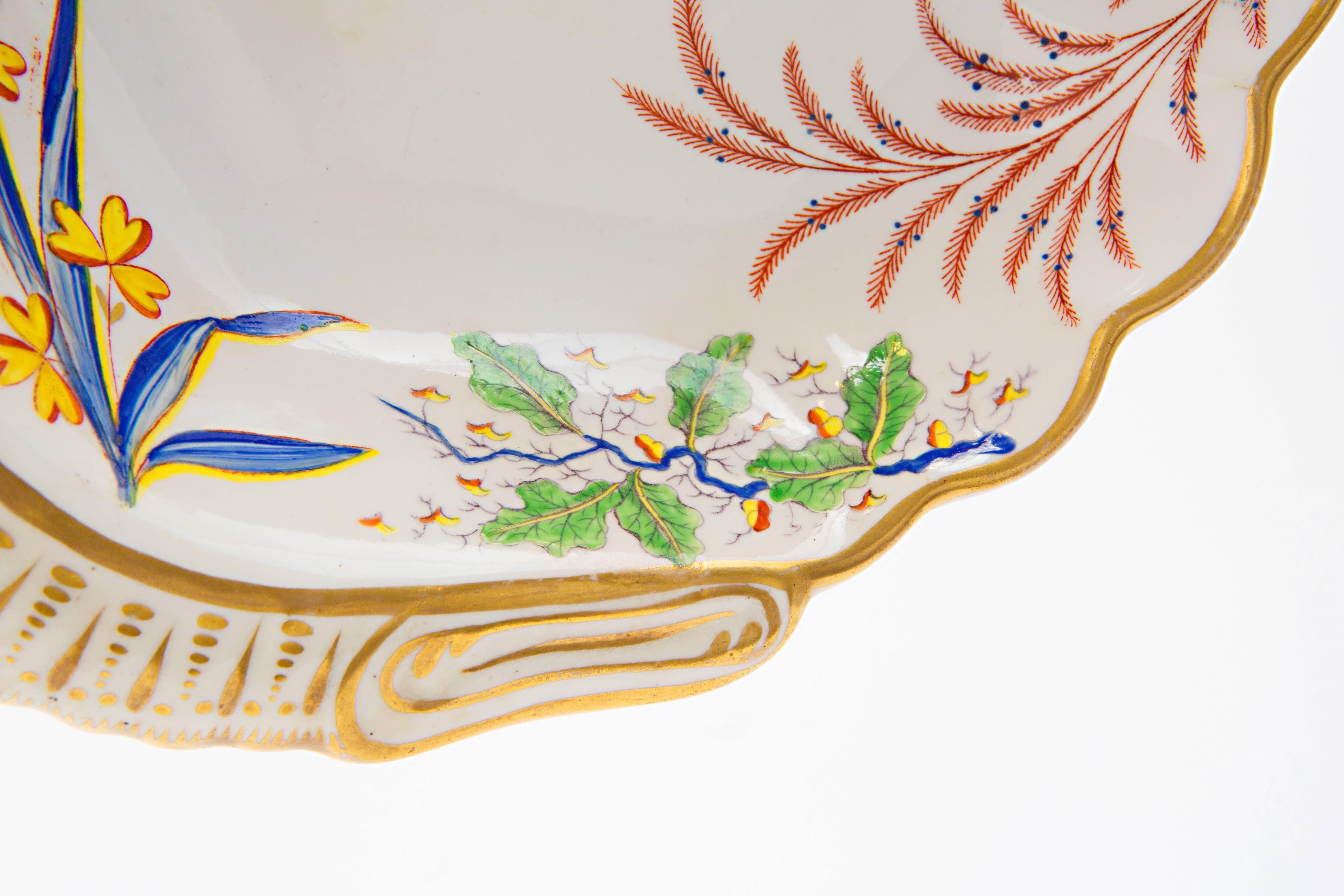 19th Century Spode Porcelain Shell Dish For Sale 1