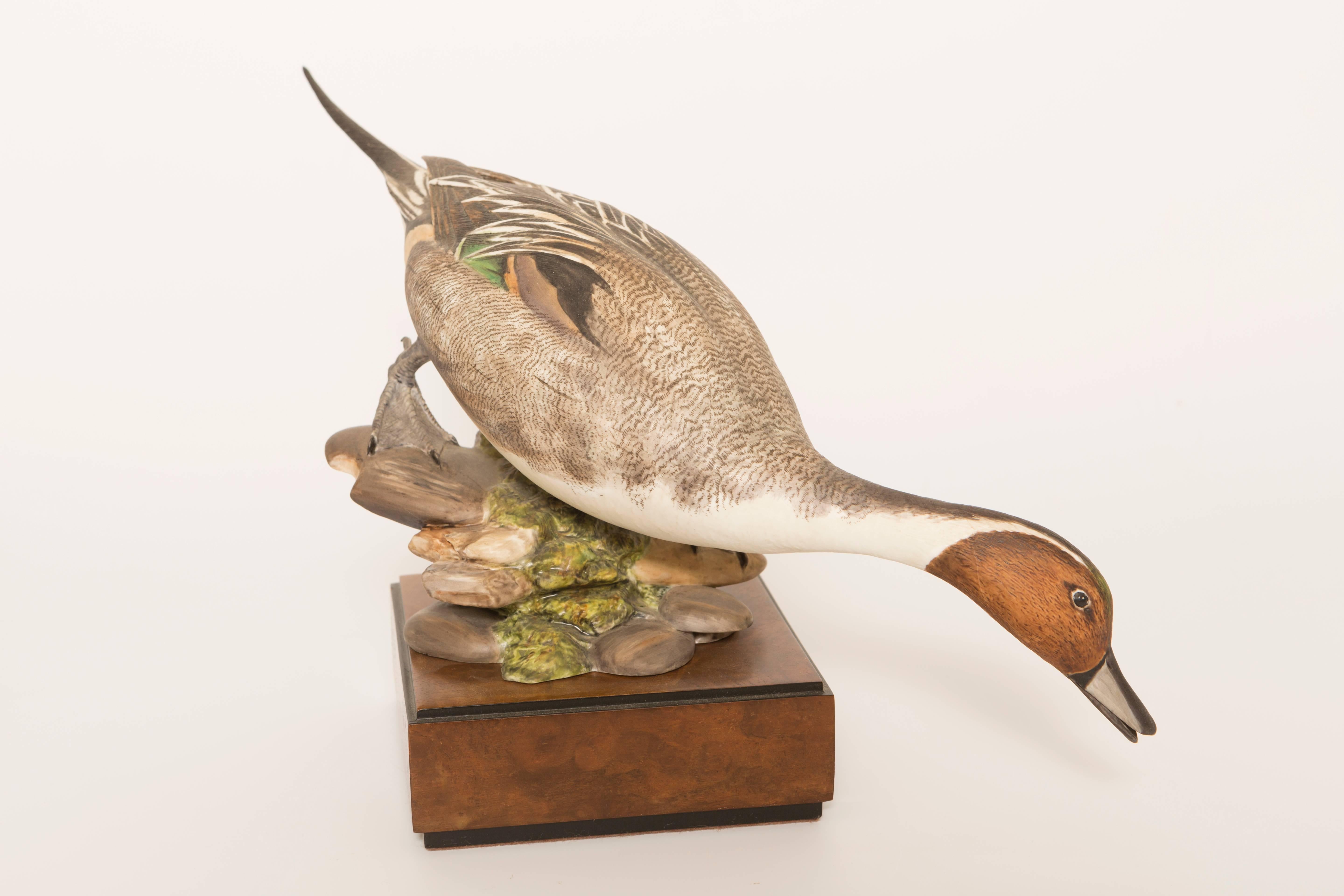 Pair of Royal Worcester Game Bird Series of the American Pintail For Sale 2