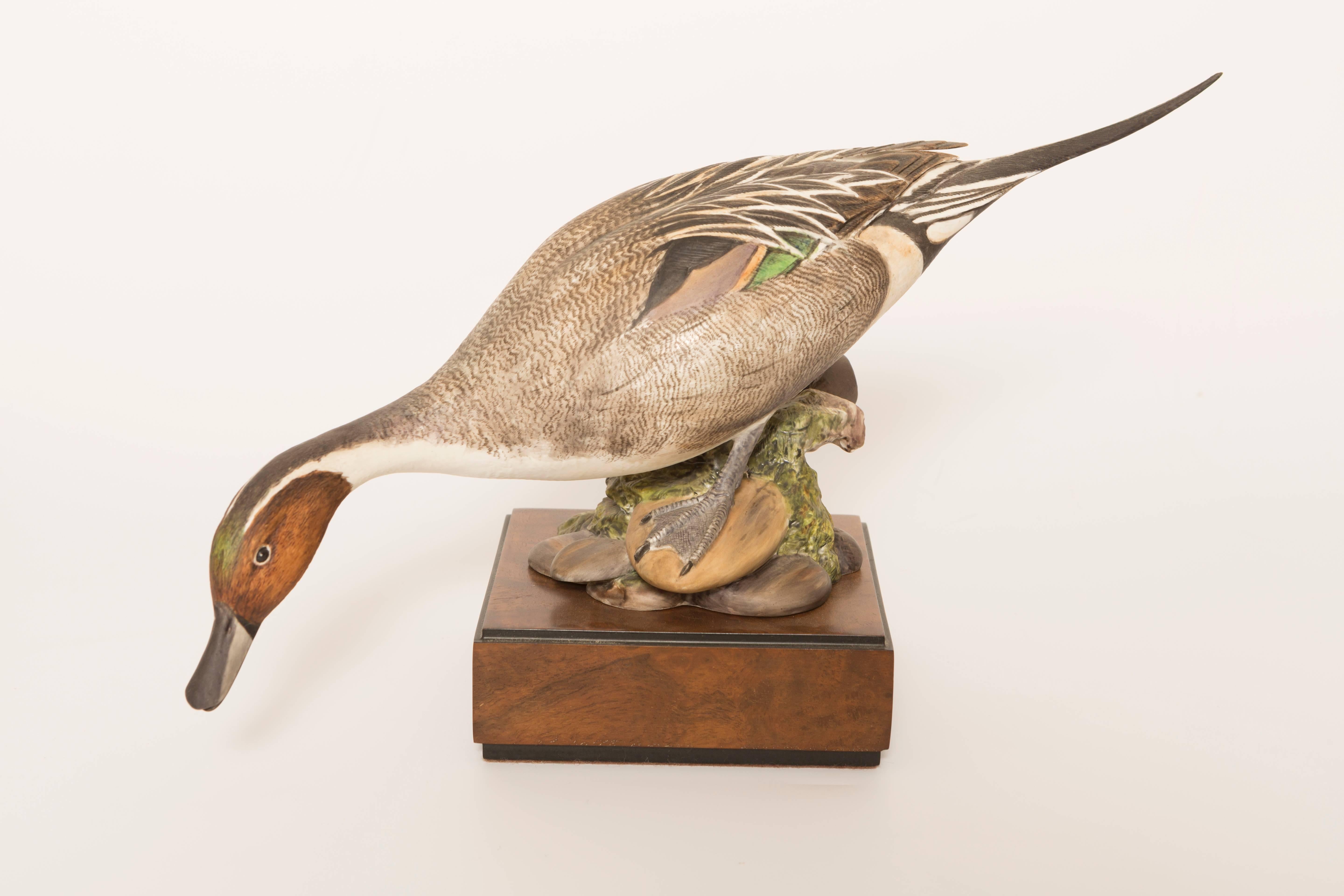 Pair of Royal Worcester Game Bird Series of the American Pintail For Sale 3