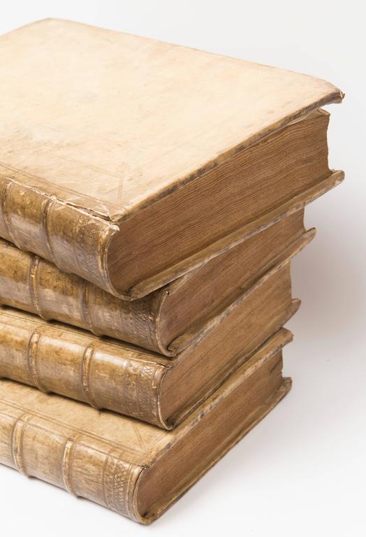 17th Century Collection of Four Vellum Books For Sale at 1stdibs