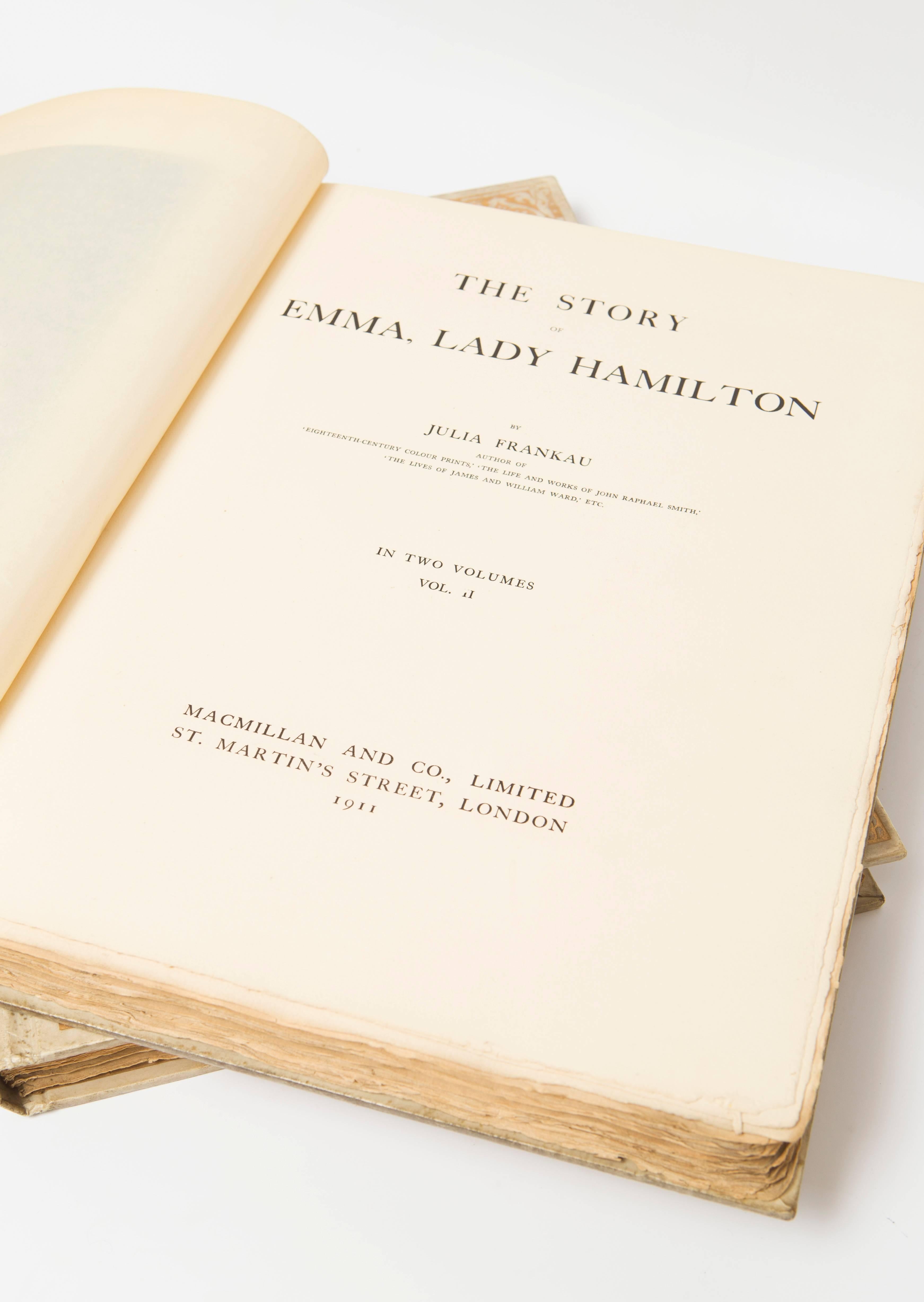 Set of Two Vellum Volumes of the Story of Emma, Lady Hamilton  6