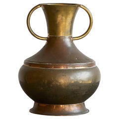 Art Deco Vase in Two Tone Brass