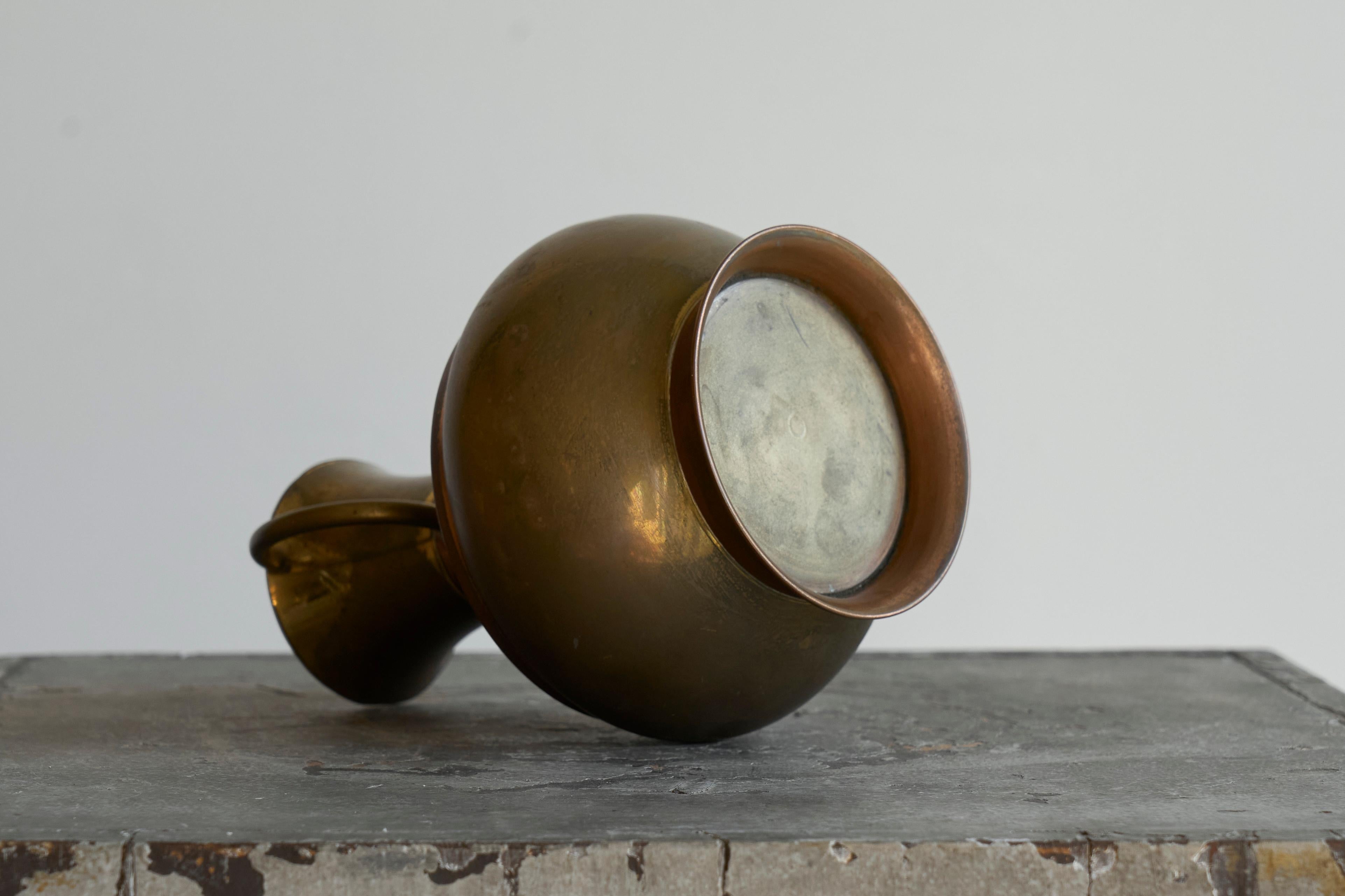 Art Deco Vase in Two Tone Brass For Sale 3