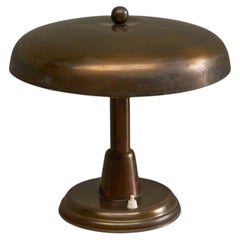 Stunning Italian Table Lamp in Patinated Brass Mid 20th Century