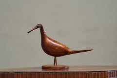 Sculptural Hand Carved Bird in Wood Mid 20th Century