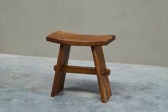 Sgabello in rovere massello stile Mid-Century, Europa, anni ’60