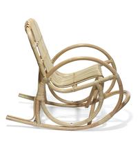 1950s Blonde Cane Rocking Chair