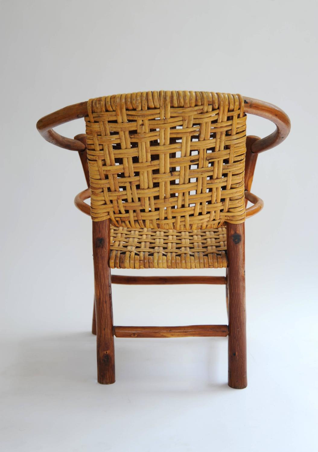 "Adirondack" Style Rattan Chair For Sale at 1stdibs