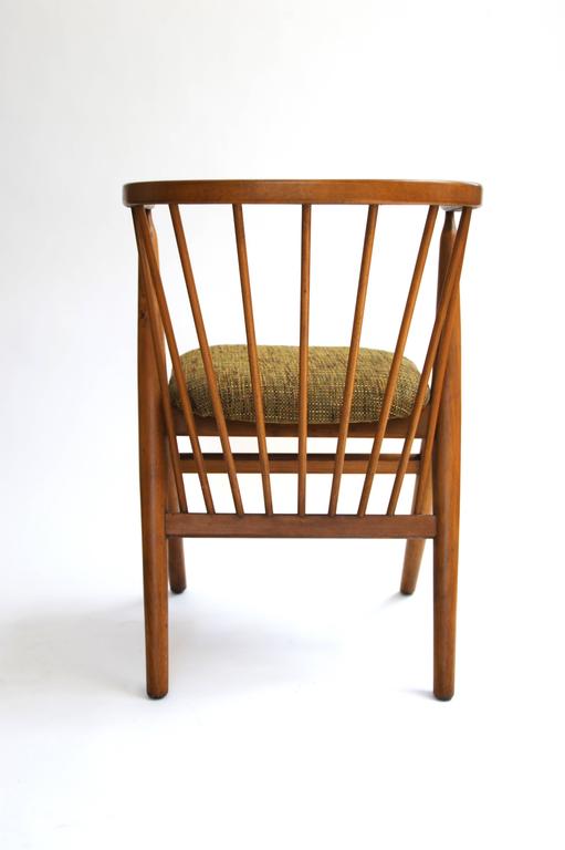 Pair of Danish Child Chairs in Wood with Upholstered Seat by