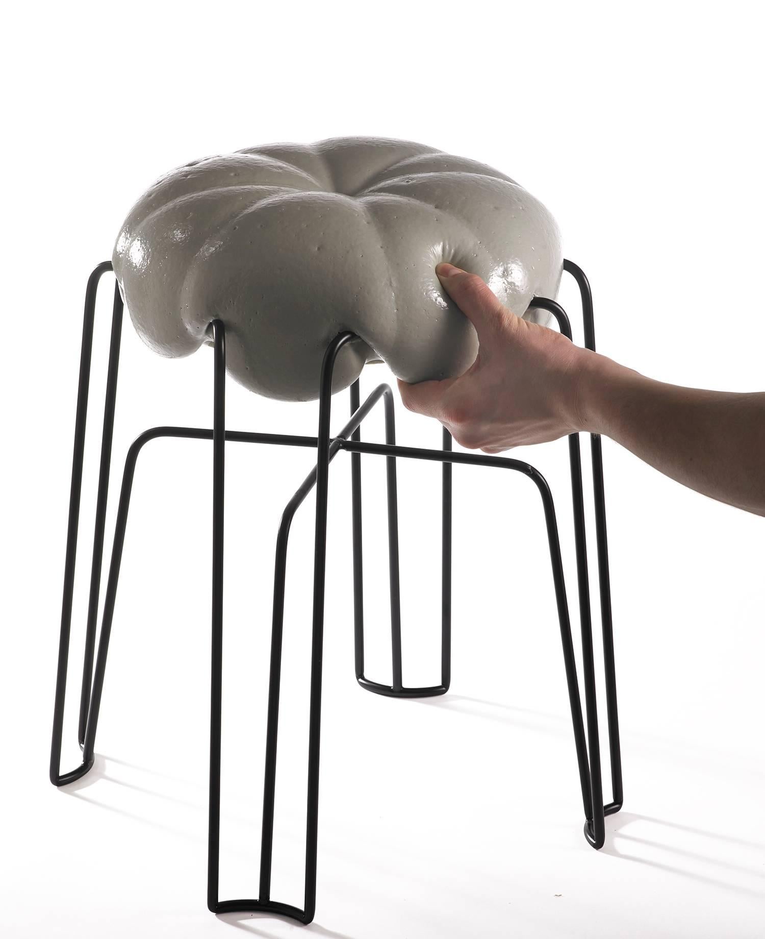 Marshmallow stool by Paul Ketz in Licorice polyurethane foam and steel.

Designed by Paul Ketz
Contemporary, Germany, 2016
Polyurethane foam (non-toxic, UV stabile), steel
Measures: H 19.25 in, W 14.5 in, D 14.5 in

Each stool is unique as there is