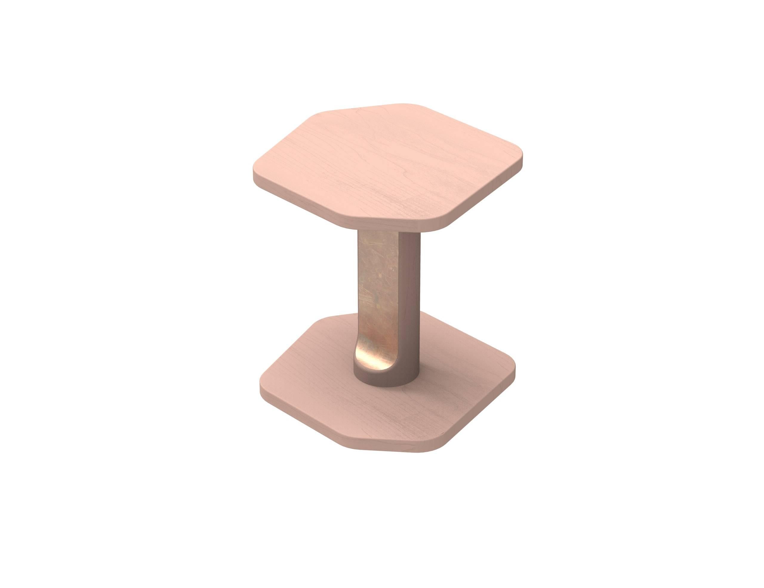American Heritage 'Flip' Child Chair by Studiokinder in Blush Pigmented Ash with Copper For Sale