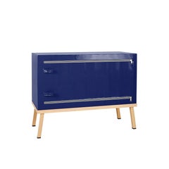 Visser and Meijwaard Truecolors Dresser or Credenza in Dark Blue PVC Cloth