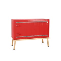 Visser and Meijwaard Truecolors Dresser or Credenza in Red PVC Cloth