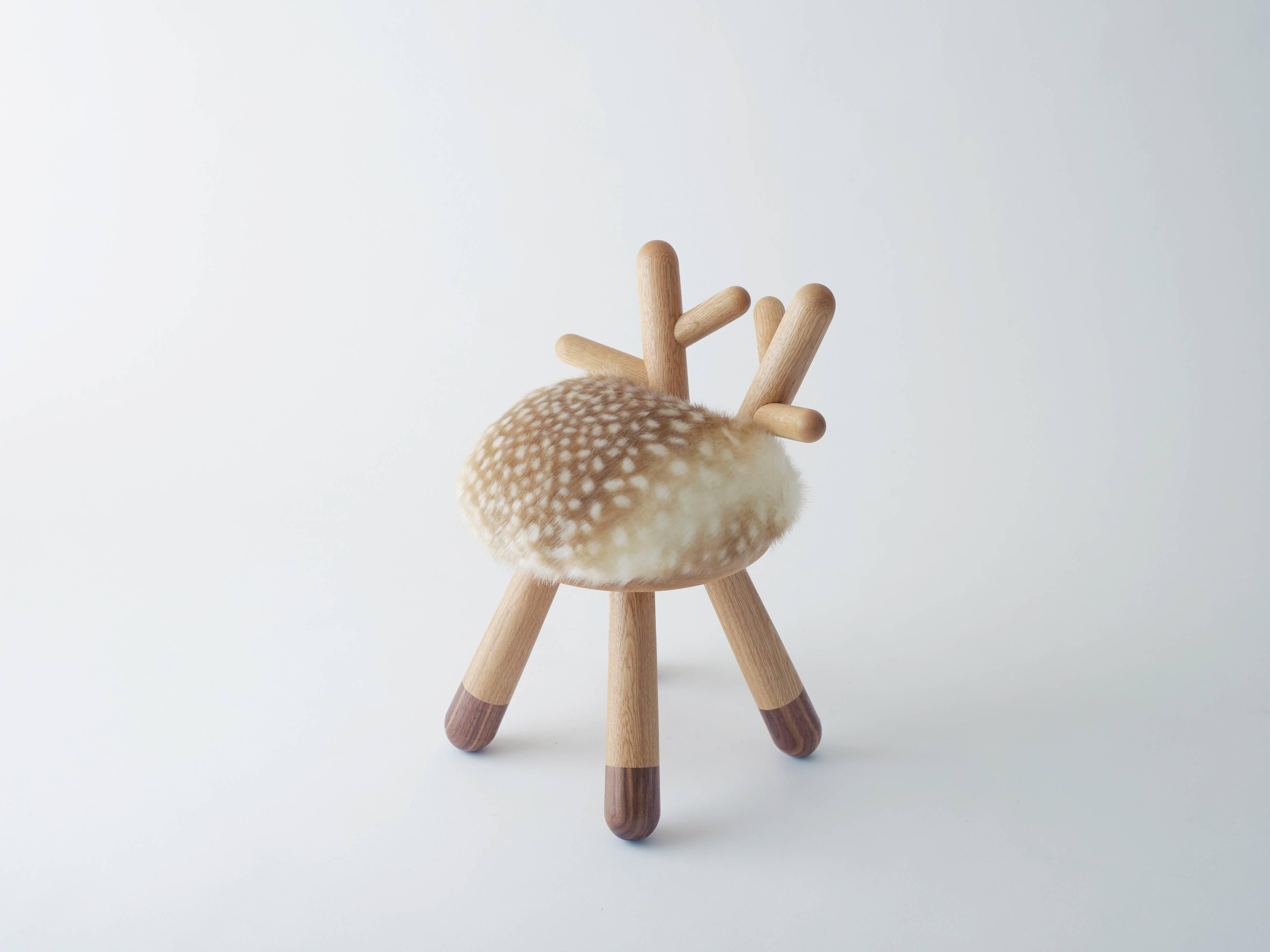 Bambi Chair by Takeshi Sawada for EO in Oak, Walnut and Faux Fur

The series also includes the Sheep Chair. See separate 1stdibs listing. 

Designed by Takeshi Sawada
Produced by EO
Copenhagen, 2015
European oak, American walnut, faux fur (nylon)
H