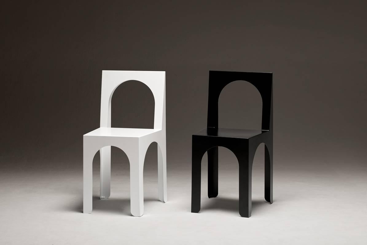 Claudia Child Chair designed by Arquitectura-G in Black Powder-coated Steel

Contemporary, Spain, 2012
Powder-coated steel 
H 20.75 in, W 10.75, D 11.75

Available in black or white. 

Lead time 6-8 weeks.
