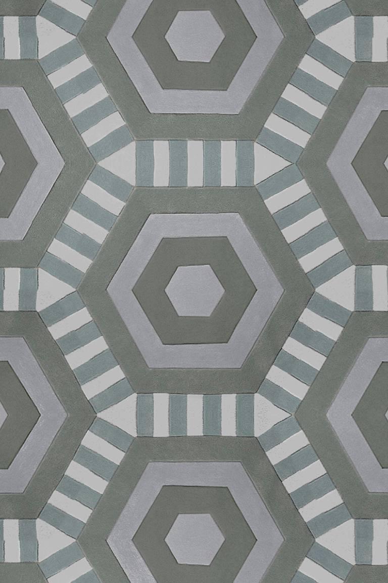 Kinder MODERN Rectangular Swizzle Grey Area rug in 100% wool

Designed by Kinder MODERN
Style: Swizzle Grey
100% New Zealand wool with cotton backing, hand-tufted in Shanghai
Measures: 4' x 6'
Pile height: 1 in

Also available:
5' x 7' - $