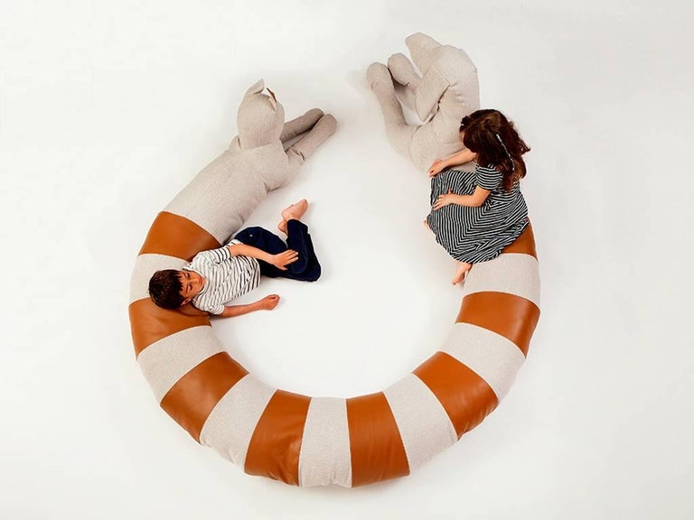 Large CatDog Beanbag by Sarit Shani Hay in Polyester and Faux Leather