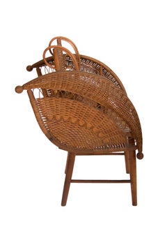 Rattan Chair by Heywood Wakefield in Reed, Rattan and Wood