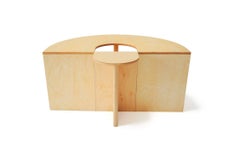 Lunar Table and Eclipse Chair Play Set by Kinder Modern in Pure Birch Plywood