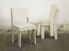 Chair without Armrests by Tom Frencken in Lacquered Birch Plywood, Netherlands