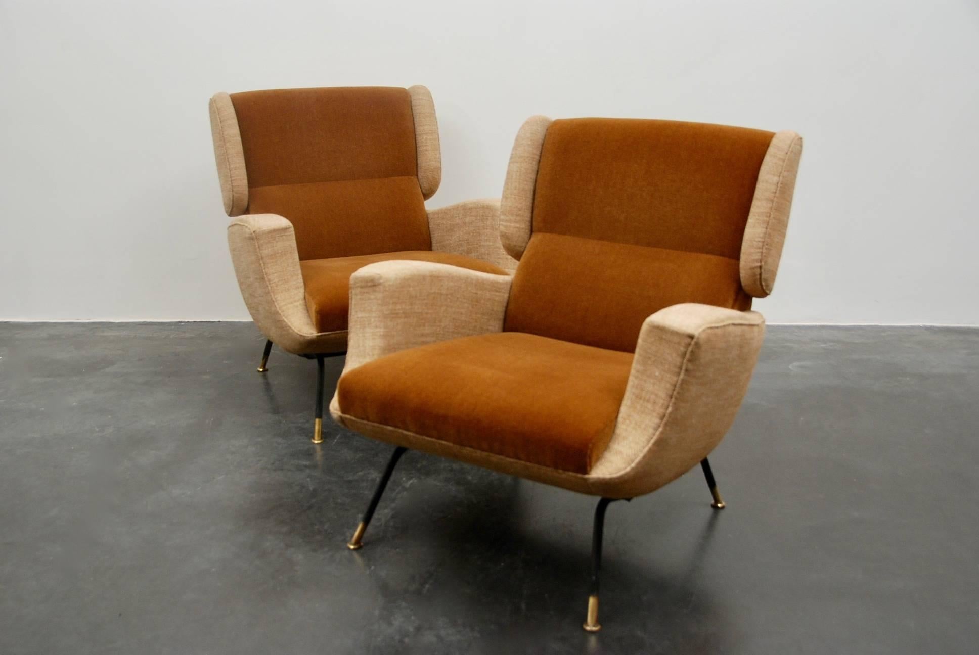 Mid-Century Modern Pair of Seats, Italy 1950s For Sale