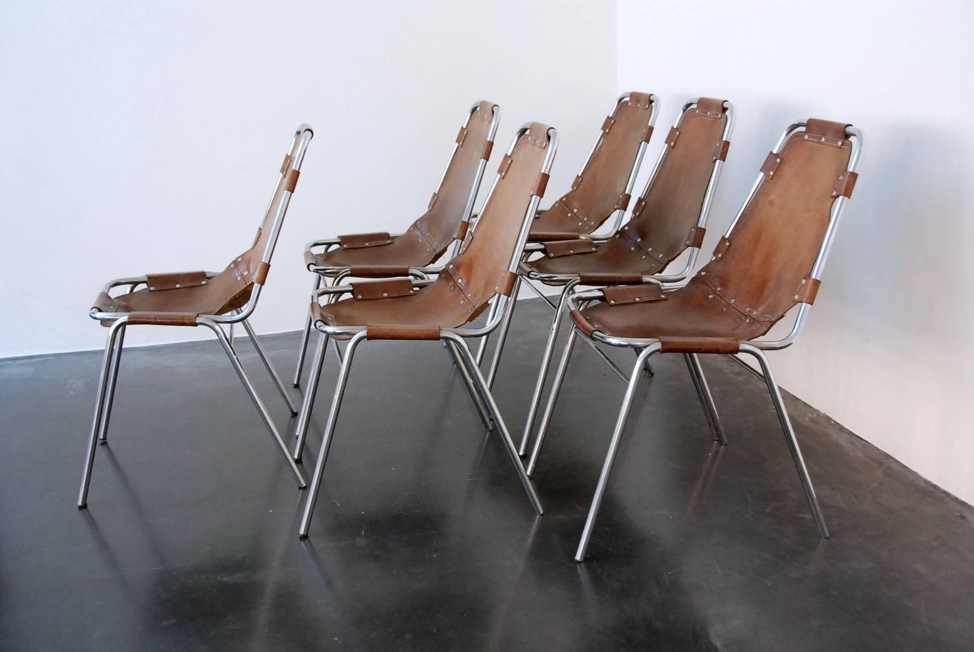 French Set of Six Chairs, Les Arcs resort model
