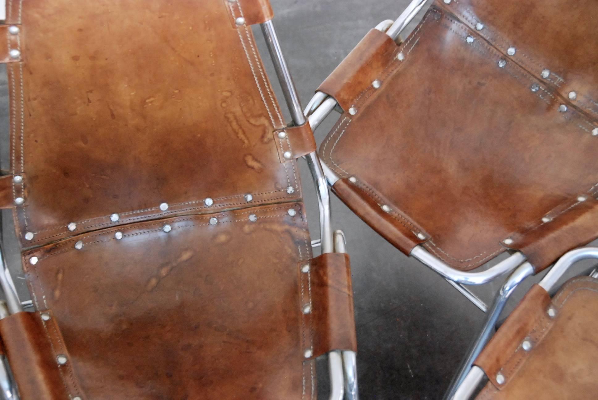 Mid-20th Century Set of Six Chairs, Les Arcs resort model
