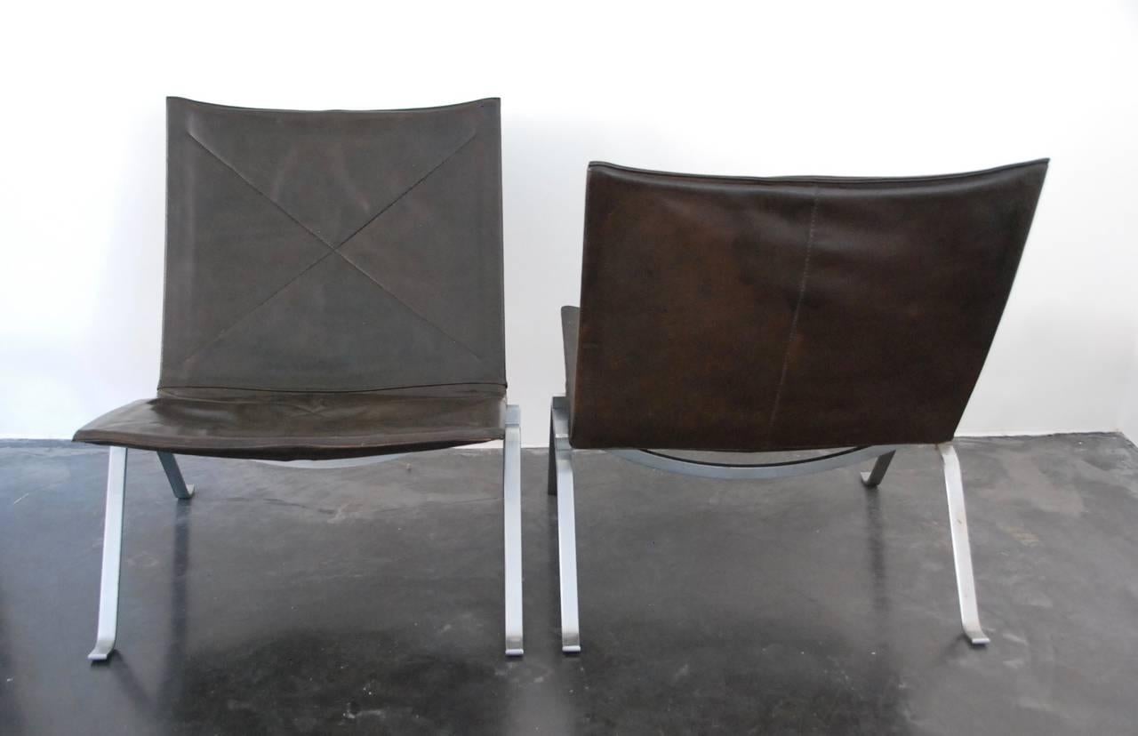 Poul Kjaerholm PK22 Pair of Lounge Chair In Excellent Condition In Antwerp, BE
