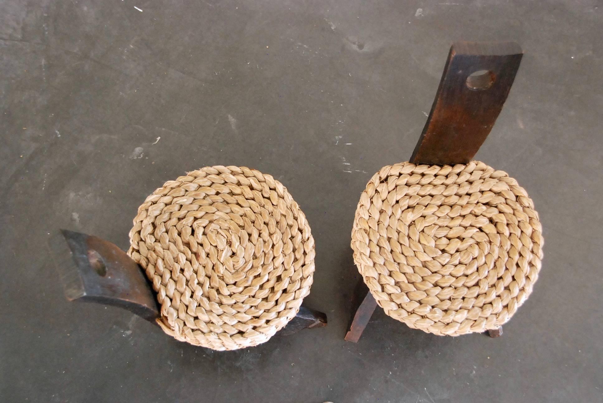 Mid-20th Century Pair of Wicker Chairs