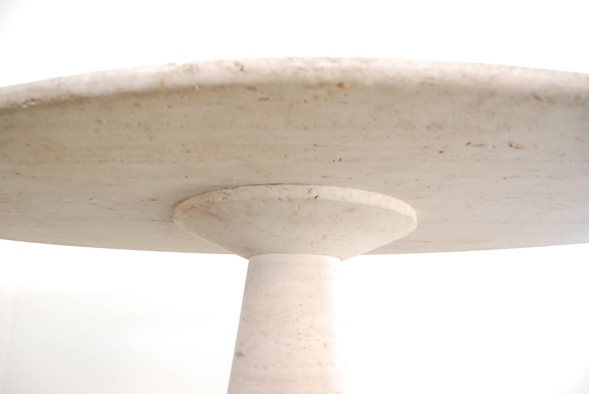 Table Oval Travertine Dining Table 1