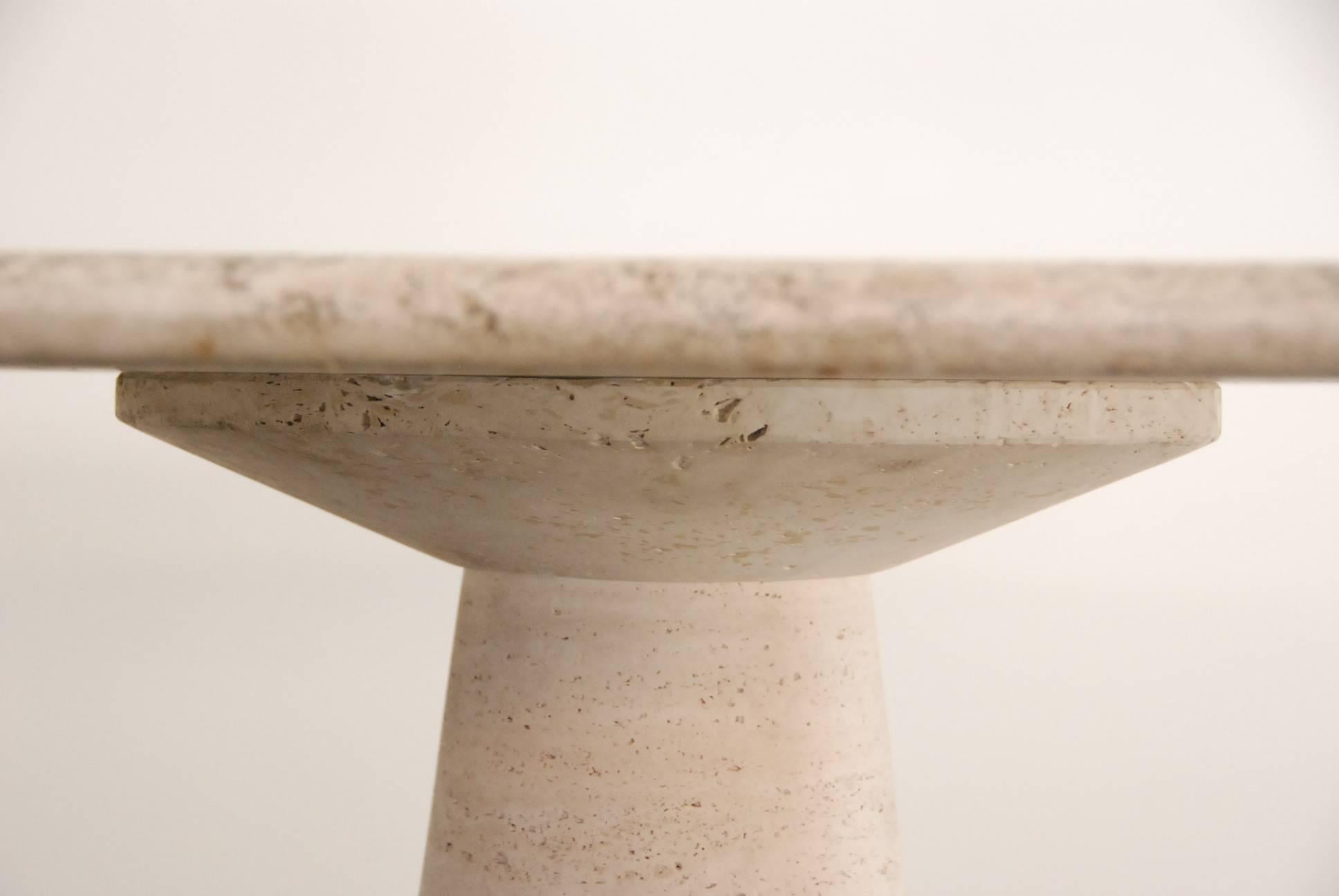Table Oval Travertine Dining Table 2