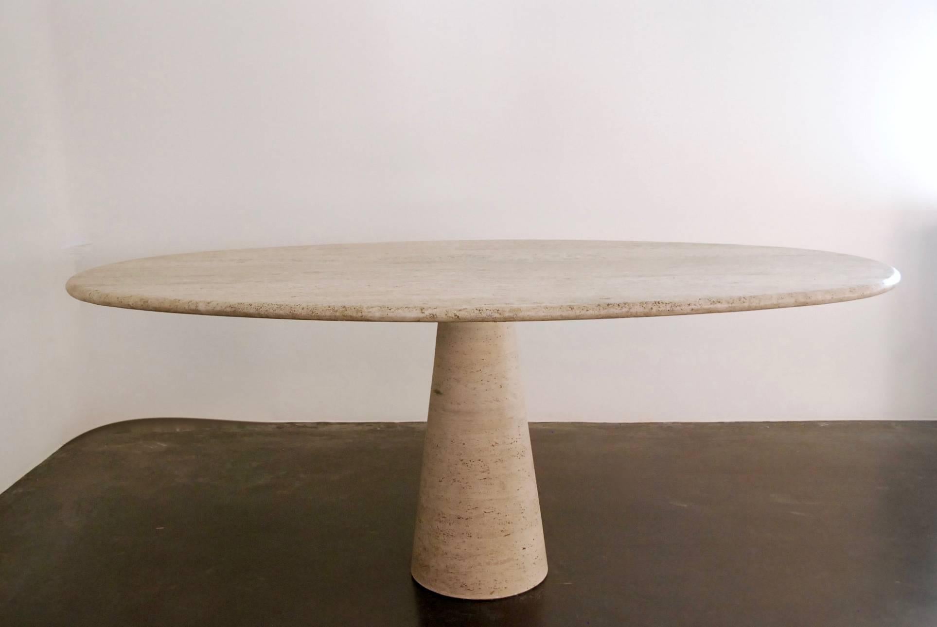 Table Oval Travertine Dining Table 3