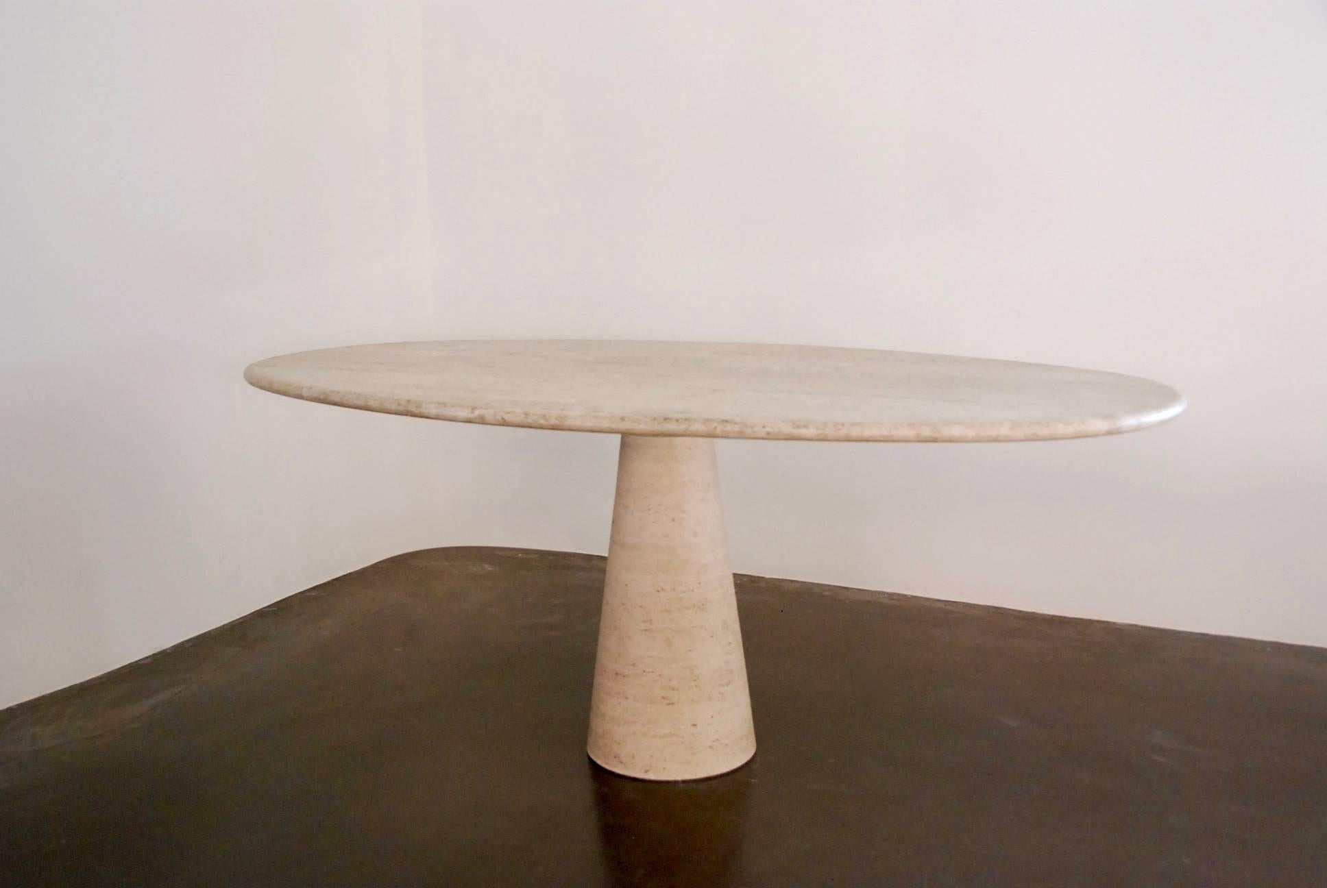 Table Oval Travertine Dining Table 5