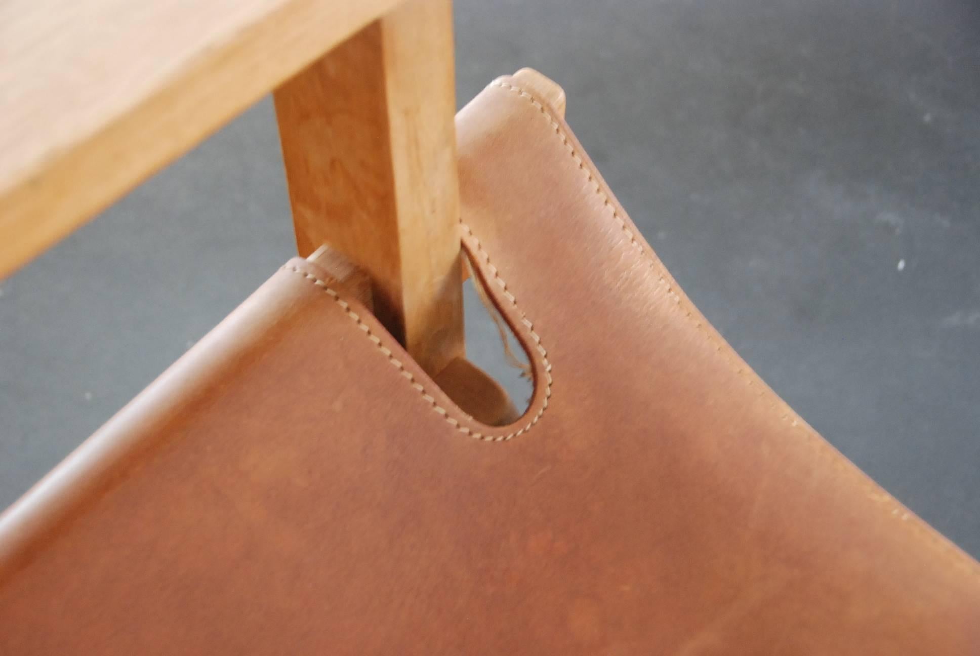 Leather Børge Mogensen, Spanish Chair Model Nr 2226