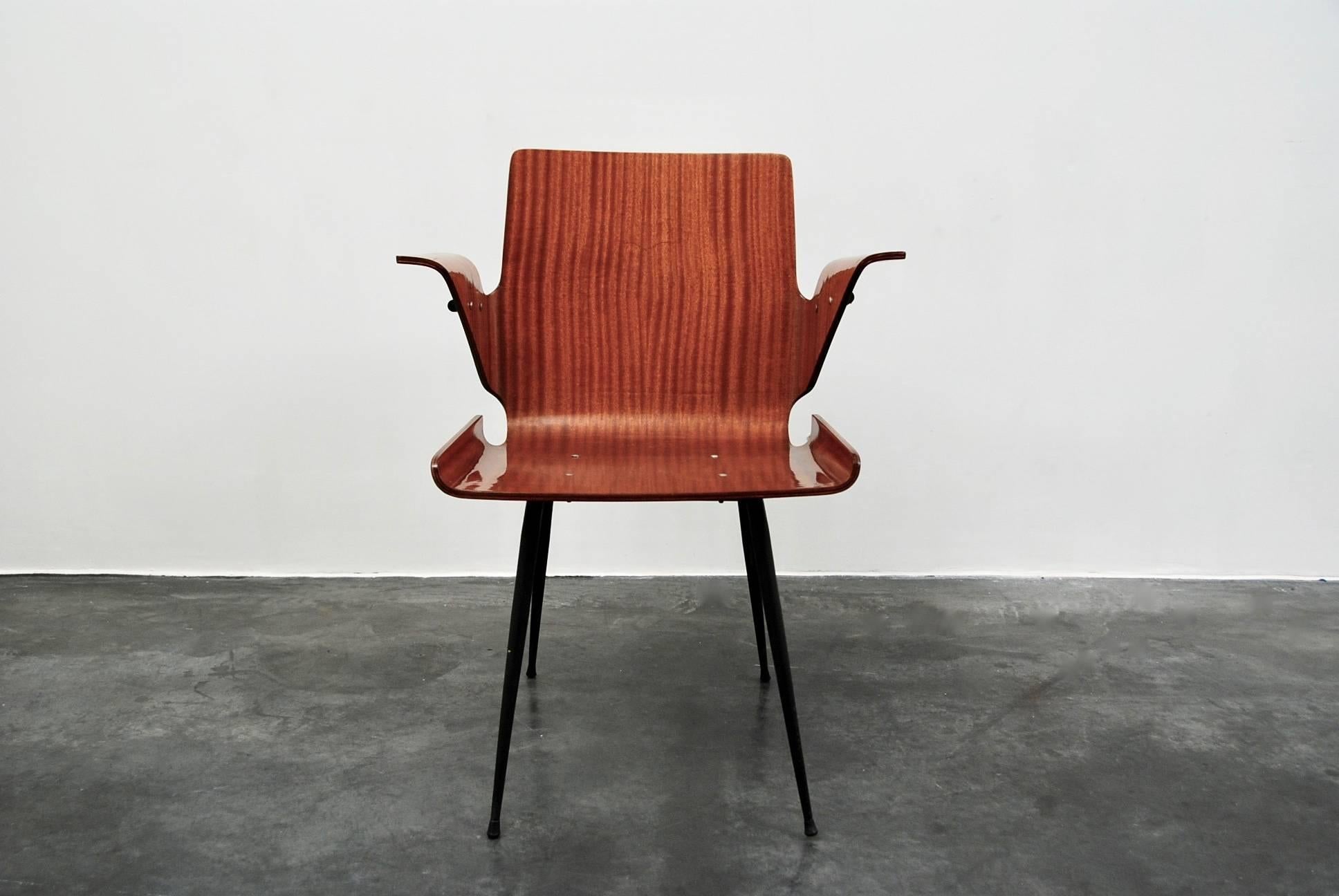 Italian Desk Chair by Gorgone Napoli For Sale