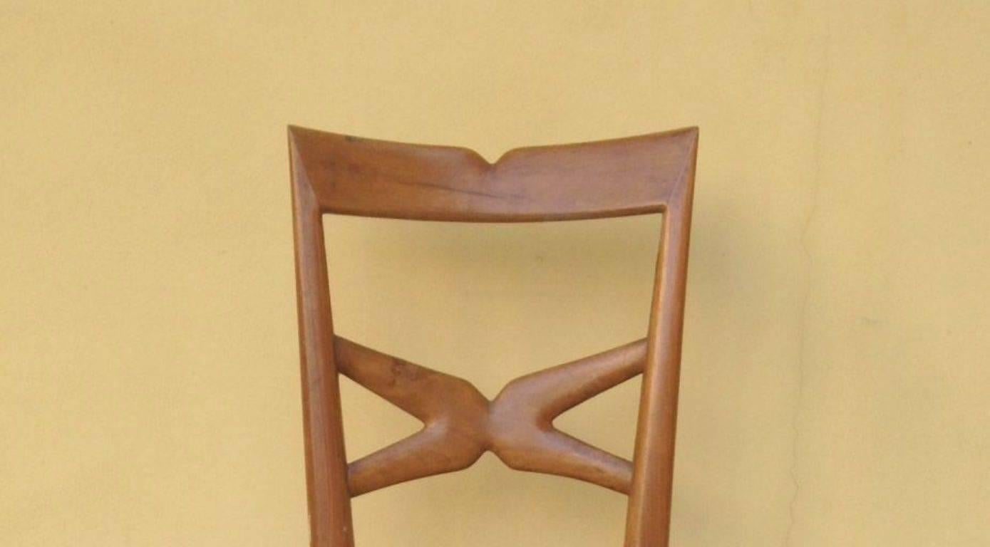 Mid-20th Century 1940s Set of Six Chairs Attributed to Atelier Borsani For Sale