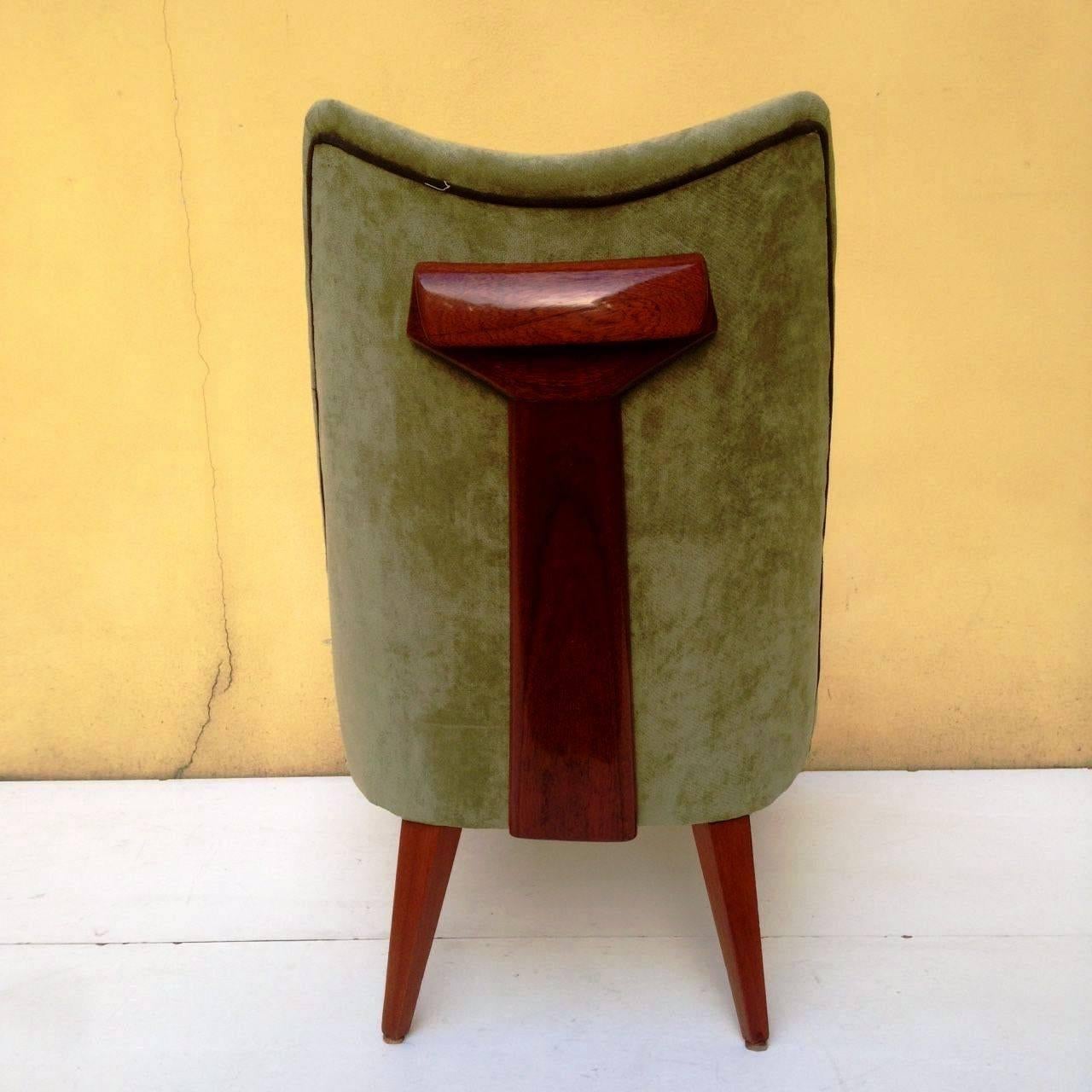 1940s Unique Pair of Side Chairs Attributed to Melchiorre Bega  2